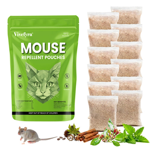 Mouse Repellent Pouches, Rodent Repellent Pouches with Peppermint Oil, Mice & Rat Deterrent for House, Garage, RV, Basement, Kitchen, Indoor & Outdoor Use